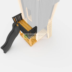 Houten speeltoren met glijbaan, Houten speeltoren met glijbaan